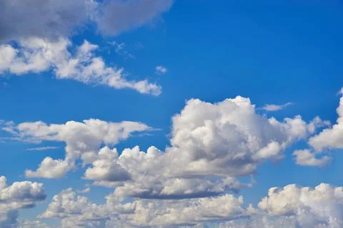 Sunny sky. Cloudscape Background. Close up of clouds Stock Photos