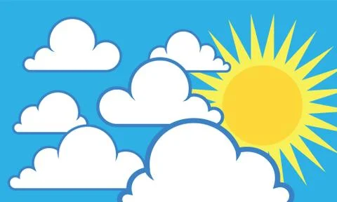 Sunny sky Stock Illustration