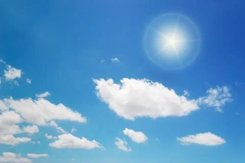 Sunny sky Stock Illustration
