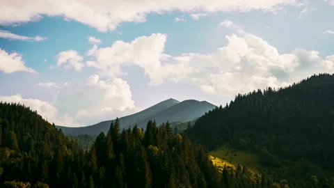 Sunny sky in the mountains Stock Footage