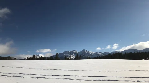 Sunny Snow Landscape Stock Footage 156941761