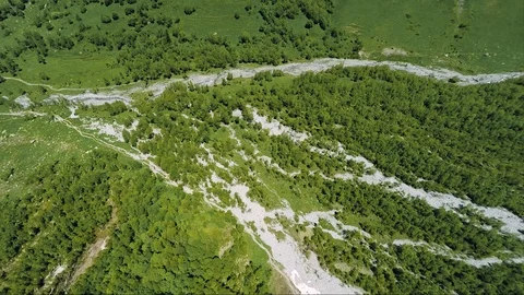 Sunny spring day in mountain valley in Arkhyz russia Stock Footage 102209598