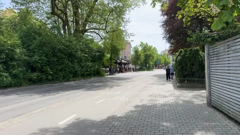 Sunny Spring Walk Through Konstanz City and Waterfront Areas Stock Footage 334799270