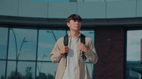 Sunny Study Session Korean Student Portrait Stock Footage 327199572