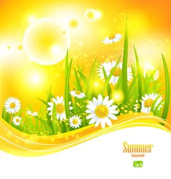Sunny summer background Stock Illustration