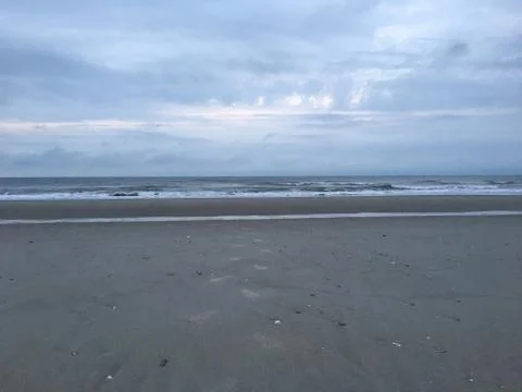 Sunny summer beaches of Ocean Isle Beach NC Stock Photos