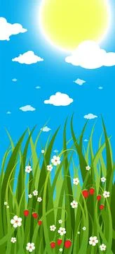 Sunny summer day Stock-Illustration