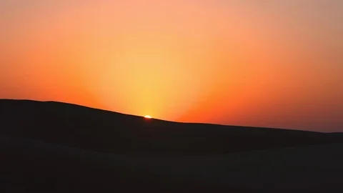 Sunny sunset over the sand dune Stock Footage 104885525