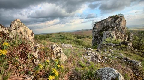 Sunny time lapse with cloudy sky Stock Footage 67582483