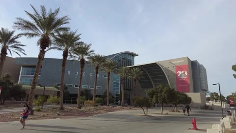 Sunny view of the Lied Library of UNLV Stock Footage 150284989