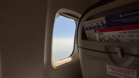 Sunny view from the porthole window Video stock 232169040