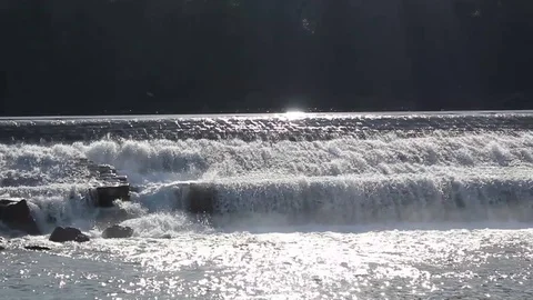 Sunny waterfall Stock Footage 112044547