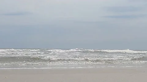 Sunny waves at the beach Stock Footage 155901045