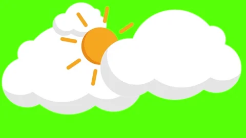 Sunny weather cloudy green screen Stock Footage 234953120