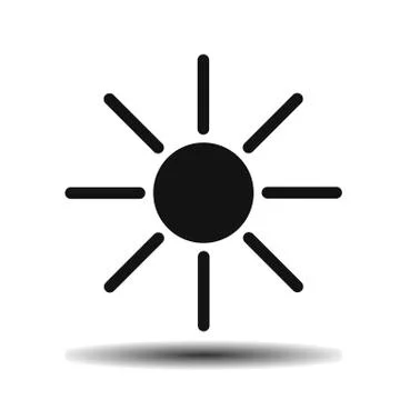 Sunny weather flat vector icon Stock Illustration