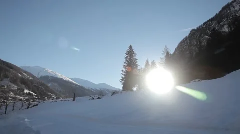 Sunny winter day Stock Footage 46127763