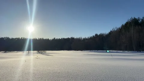 A sunny winter day. Stock Footage 232937415