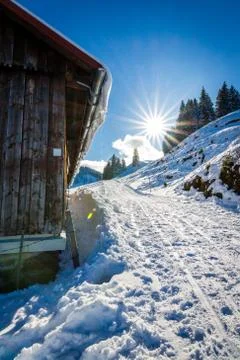 Sunny winter day Stock Photos