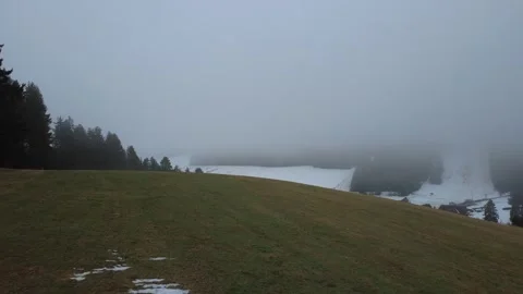 Sunny Winter Landscape in Black Forest, Aerial Drone View Over Snowy Fields Stock Footage 330109018