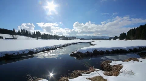 Sunny Winter landscape in Germany Video stock 48601484