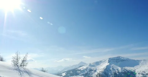 Sunny Winter Panorama 4k Stock Footage 48503953