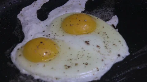 Sunnyside Eggs Frying Stock Footage 36318032