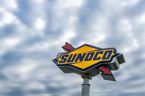 Sunoco sign on a pole Fotos de archivo