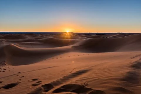 Sunrais in the desert Stock Photos