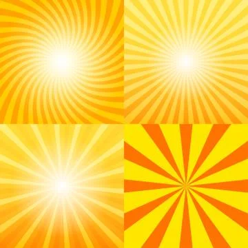 Sunray background set Stock Illustration