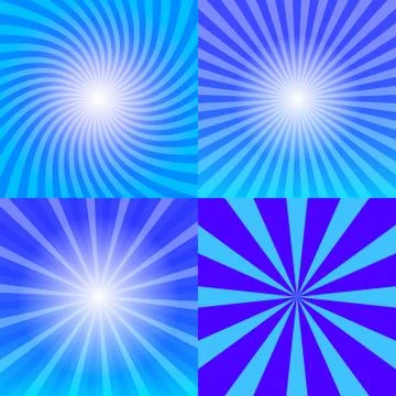 Sunray background set Stock Illustration