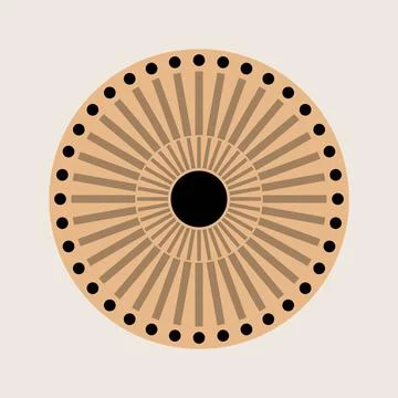 Sunray conceptual mandala design. Circle wall vector design Stock-Illustration