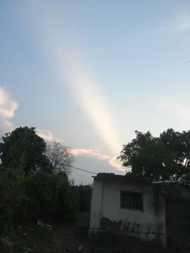 The sunray in the sky Foto stock
