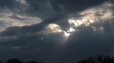 Sunray thru clouds Video stock 26359919