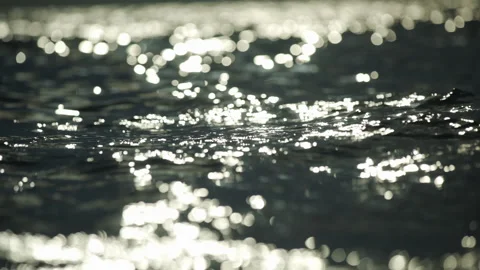 Sunrays flickering in water Stock Footage 212695378