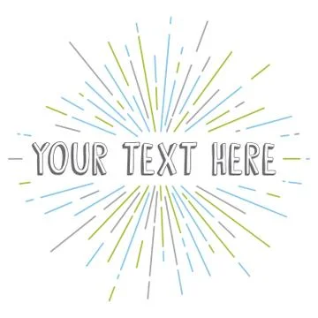 Sunrays greetings theme vector art illustration Stock Illustration