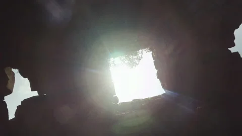 Sunrays inside Ankor Temple in cambodia, antique and historic sight in asia Stock-Footage 145265529