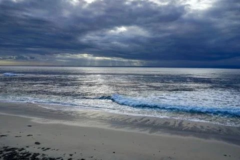 Sunrays Ocean Clouds sea blue Nusa Lembongan Indonesia Stock Photos
