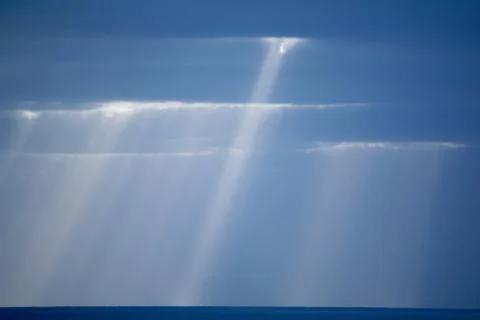 Sunrays over the Ocean Stock Photos