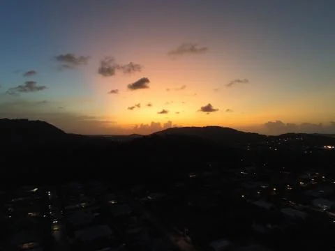 Sunrays of the sunset Stock Photos