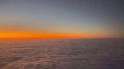 Sunricse over carpet of clouds Stock Footage 298974986