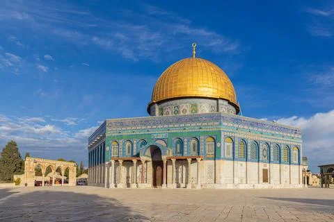Sunriese at the Dome of the Rock in Jerusalem Foto stock
