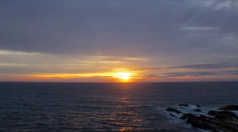 Sunrise above the Australian sea Timelapse Stock Footage