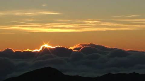 Sunrise above the clouds Stock Footage 22484311