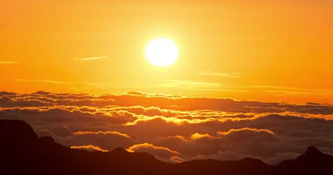 Sunrise above the clouds Stock Footage 205227668