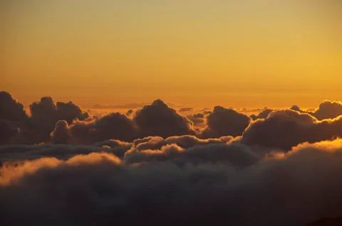 Sunrise above the clouds 写真素材