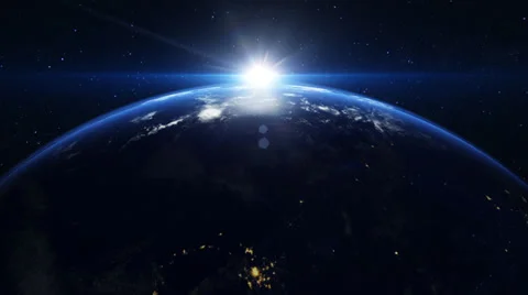 Sunrise above the earth Stock Footage