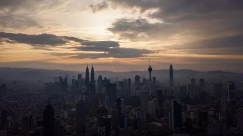 Sunrise from above Stock Footage 121861846