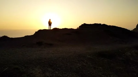 Sunrise above ocean and cliffs, Madeira 4K Stock Footage 248766816