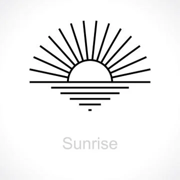Sunrise abstract symbol Stock Illustration