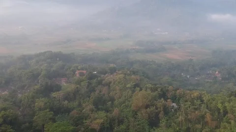Sunrise Aerial Mountain View In The Summer Day Misty Mountain Stock Footage 243798993